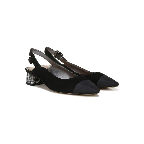 Sam Edelman Shoes - SAM EDELMAN NWOT/NWOB Sadira Black Cap Toe Sling Back Heels Size 9 Quiet Luxury
